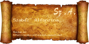 Szabó Alfonzina névjegykártya